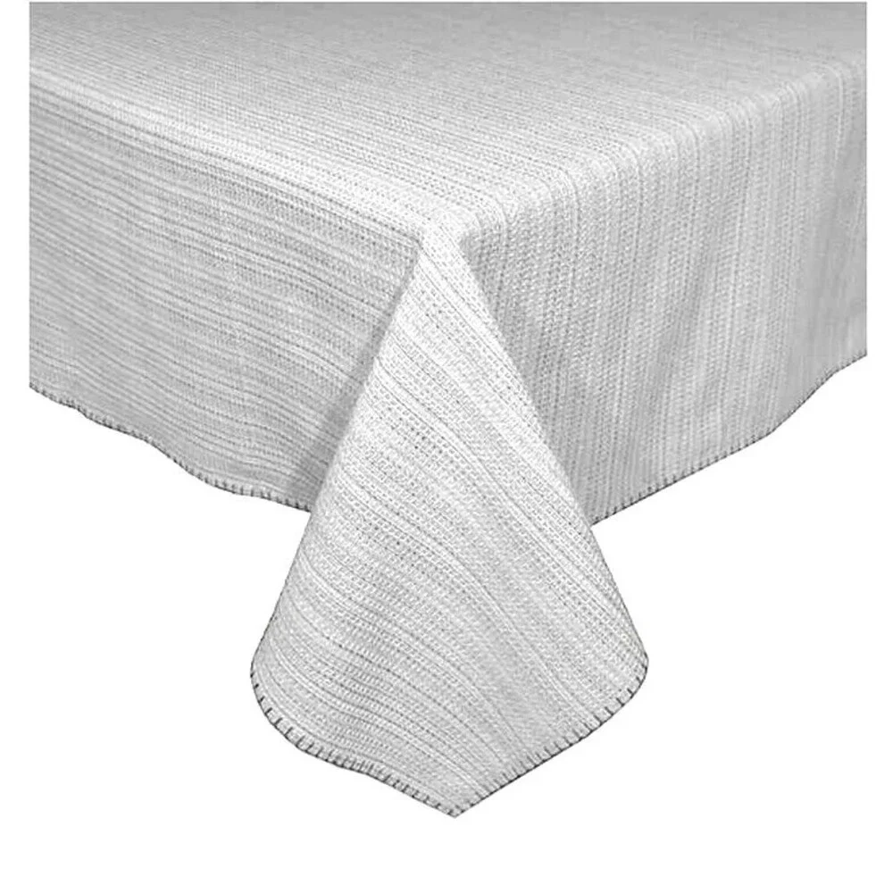 Terra Woven Lyon Fabric Tablecloth in Grey Gray Spring Summer 60x140